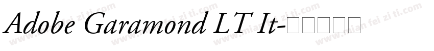 Adobe Garamond LT It字体转换